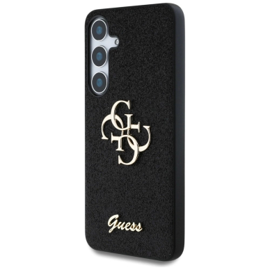 Guess Fixed Glitter Big 4G Metal Logo Dėklas Samsung Galaxy S25 Juodas 1