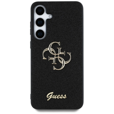 Guess Fixed Glitter Big 4G Metal Logo Dėklas Samsung Galaxy S25 Juodas 2