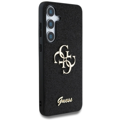 Guess Fixed Glitter Big 4G Metal Logo Dėklas Samsung Galaxy S25 Juodas 3