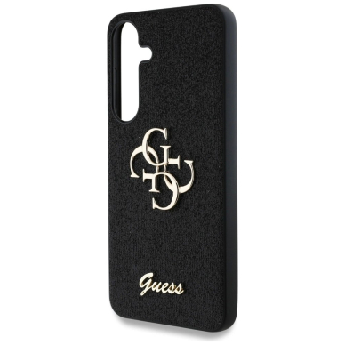 Guess Fixed Glitter Big 4G Metal Logo Dėklas Samsung Galaxy S25 Juodas 5