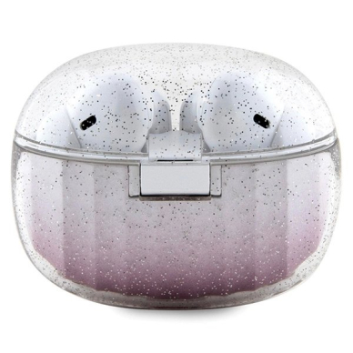 Guess Glitter Gradient TWS Bluetooth Ausinės + docking station - Rožinis 1