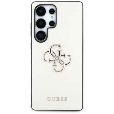 Guess Grained Big 4G Logo Small Classic Logo Dėklas Samsung Galaxy S25 Ultra beige 2