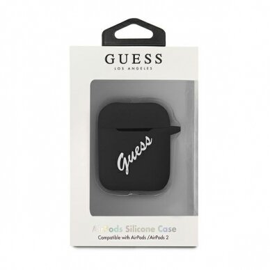 Guess GUACA2LSVSBW AirPods Ausinių Dėklas Silicone Vintage juodas-baltas 2