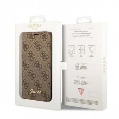 Guess GUBKP14XHG4SHW iPhone 14 Pro Max 6.7 brown / brown book 4G Vintage Gold Logo 6