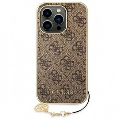 Guess GUHCP14LGF4GBR iPhone 14 Pro 6.1 &quot; Rudas hardcase 4G Charms Collection 1