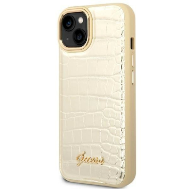 Guess GUHCP14SHGCRHD iPhone 14 6.1 &quot;gold / gold hardcase Croco Collection 1