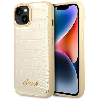 Guess GUHCP14SHGCRHD iPhone 14 6.1 &quot;gold / gold hardcase Croco Collection