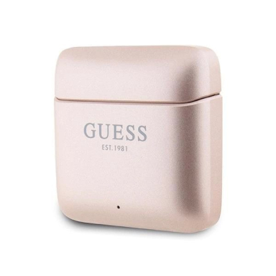 Guess GUTWSSU20ALEGP TWS bluetooth Ausinės + Dock Rose Gold/Rose Gold Printed Logo 3