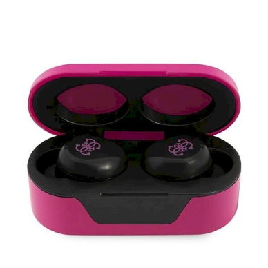 Guess GUTWST31EM TWS bluetooth ausinės + magenta docking station 1