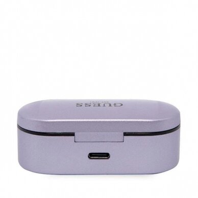 Guess GUTWST31EU TWS bluetooth ausinės + docking station Violetinės 2