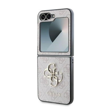 Guess Leather 4G Metal Logo Dėklas Samsung Galaxy Z Flip 6 - rožinis 5