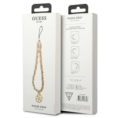 Guess pendant GUTSAS4P Phone Apyrankė Rožinis/pink Chain Metal 4G Charm 3