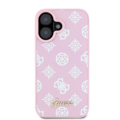 Guess Peony Script MagSafe iPhone 16 Dėklas - rožinis 2