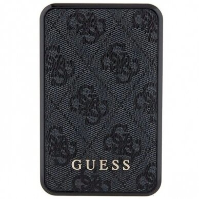 Guess Powerbank 18W GUPB10DP4GEGK 10000mAh black/black 4G Leather Metal Logo 1