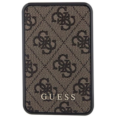 Guess Powerbank 18W GUPB10DP4GEGW 10000mAh brown/brown 4G Leather Metal Logo 1