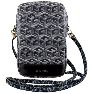 Guess Zip GCube Bottom Stripe phone Krepšys - Juodas 1