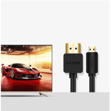 HDMI Kabelis Ugreen - micro HDMI kabelis 19 pin 2.0v 4K 60Hz 30AWG 1,5m juodas (30102) 5