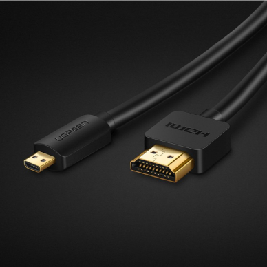 HDMI Kabelis Ugreen - micro HDMI kabelis 19 pin 2.0v 4K 60Hz 30AWG 1,5m juodas (30102) 9