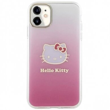 Hello Kitty Dėklas IML Gradient Electrop Kitty HeadiPhone 11 / Xr - Rožinis 2