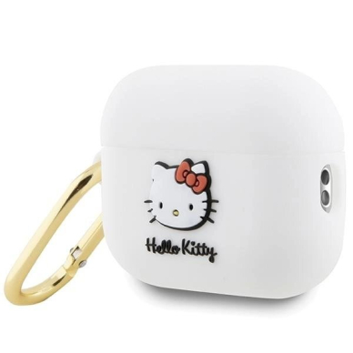 Hello Kitty Dėklas Silicone 3D Kitty HeadAirPods Pro 2 (2022/2023) - Baltas 2