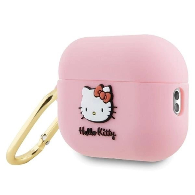 Hello Kitty Dėklas Silicone 3D Kitty HeadAirPods Pro 2 (2022/2023) - Rožinis 2