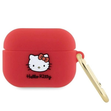 Hello Kitty Dėklas Silicone 3D Kitty HeadAirPods Pro - fuchsia