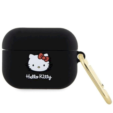 Hello Kitty Dėklas Silicone 3D Kitty HeadAirPods Pro - Juodas