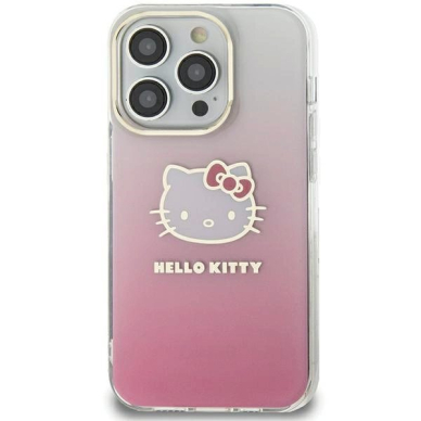 Hello Kitty IML Gradient Electrop Kitty Head Dėklas Samsung Galaxy A55 - Rožinis