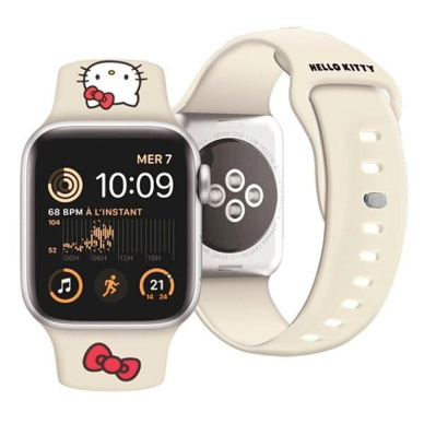 Hello Kitty Silicone Kitty Head Apyrankė Apple Watch 38/40/41mm - beige 3