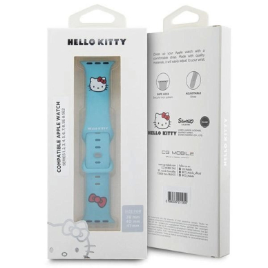 Hello Kitty Silicone Kitty Head Apyrankė Apple Watch 38/40/41mm - blue 4