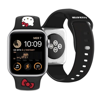 Hello Kitty Silicone Kitty Head Apyrankė Apple Watch 38/40/41mm - Juodas 3