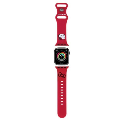 Hello Kitty Silicone Kitty Head Apyrankė Apple Watch 38/40/41mm - red