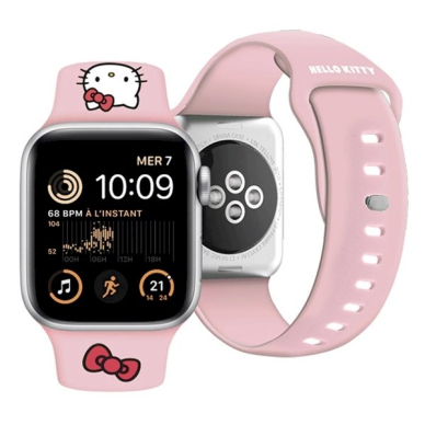 Hello Kitty Silicone Kitty Head Apyrankė Apple Watch 38/40/41mm - Rožinis 3