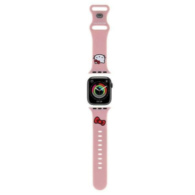 Hello Kitty Silicone Kitty Head Apyrankė Apple Watch 42/44/45/49mm - Rožinis