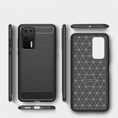 Akcija! Huawei P40 dėklas CARBON BUSH TPU juodas 1