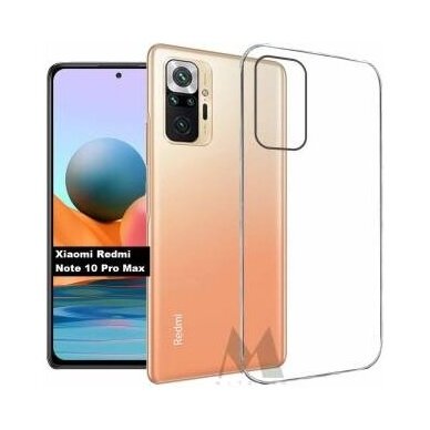 Akcija! xiaomi redmi note 10 pro / pro max DĖKLAS ULTRA CLEAR PERMATOMAS 0.5 mm skaidrus