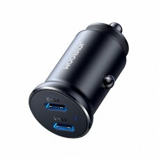 Įkroviklis automobilinis Joyroom CCN06 2xUSB-C 30W juodas