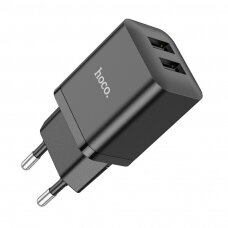 Įkroviklis buitinis Hoco N25 2xUSB-A (2.1A) juodas