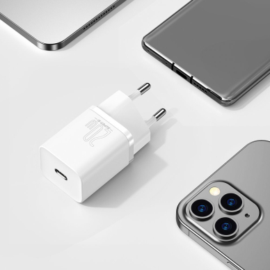 Įkroviklis Baseus Super 20 W USB Type C - Lightning 1 m Baltas (TZCCSUP-B02) 8