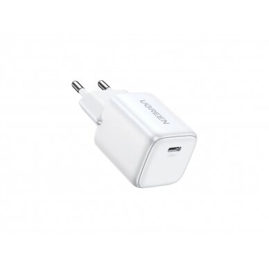 Įkroviklis buitinis Ugreen CD318 Nexode GaN USB-C 20W baltas