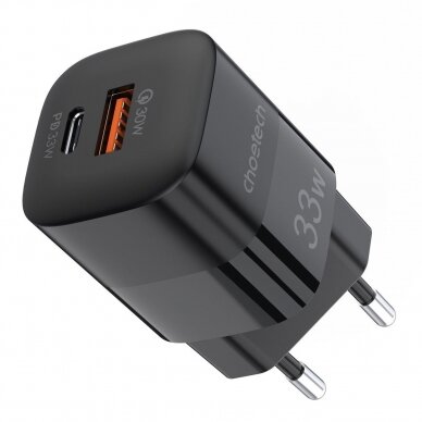 Įkroviklis Choetech Fast USB USB Type C PD QC 33W Juodas (PD5006) 3