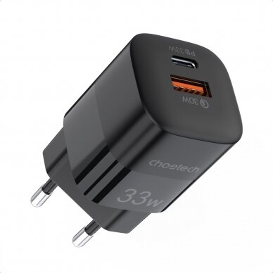 Įkroviklis Choetech Fast USB USB Type C PD QC 33W Juodas (PD5006) 6