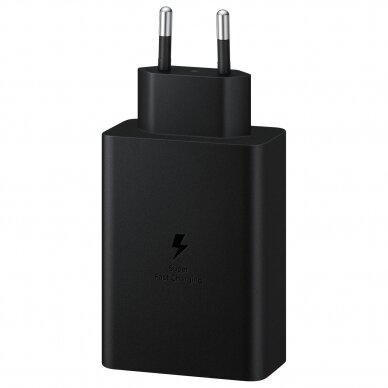 Įkroviklis Samsung 2x USB Type C / USB 65W Juodas (EP-T6530NBEGEU) 2