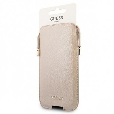 Iphone 13 Įmautė Guess Handbag GUHCP12MSAPSLG 6.1 Auksinis Saffiano 4