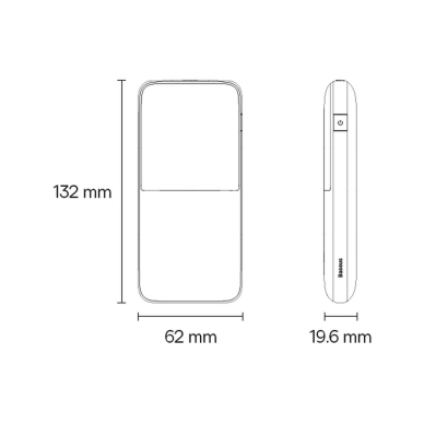 Išorinė Baterija Baseus Pro 10000mAh 20W USB Type A - USB Type C 3A 0.3m Violetinė (PPBD040205) 23