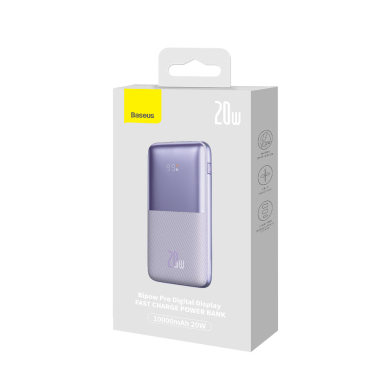 Išorinė Baterija Baseus Pro 10000mAh 20W USB Type A - USB Type C 3A 0.3m Violetinė (PPBD040205) 4