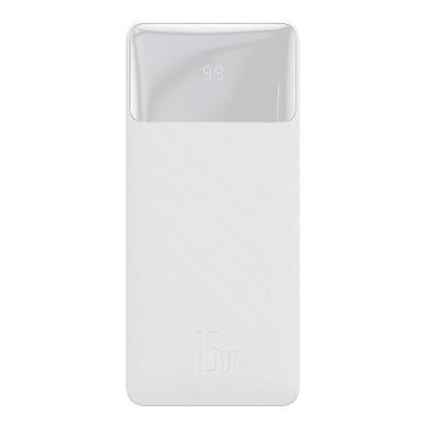 Išorinė baterija Power Bank Baseus Bipow 15W 20000mAh + MicroUSB 0.25m balta PPBD050102