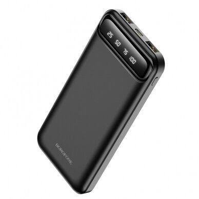 Išorinė baterija Power Bank Borofone BJ14 Type-C microUSB 2*USB (2A) 10000mAh juoda  1