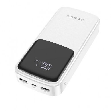 Išorinė baterija Power Bank Borofone BJ17A Type-C microUSB 2*USB (2.1A) 20000mAh juoda  2