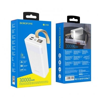 Išorinė baterija Power Bank Borofone BJ18A 2xUSB 2A 30000mAh balta  5